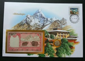 Himalaya Mountain 2013 Landmark Nature FDC (banknote coin cover) 3 in 1 *Rare