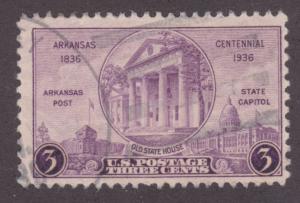 United States 782 Arkansas Post. Old and New State Houses 1936