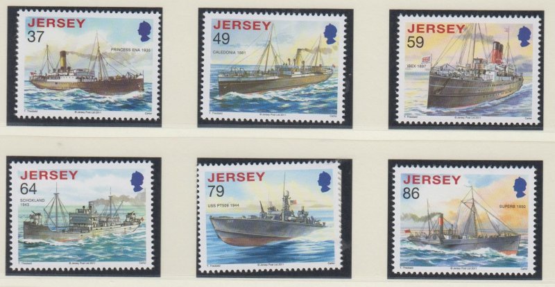 Jersey 2011,  Ship Wrecks Set.of 6 unmounted mint , NHM