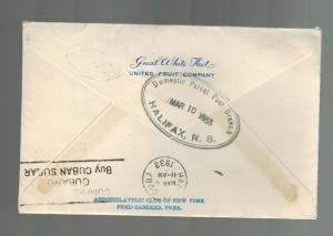 1933 USA Cover Maiden Voyage SS Peten Ship PAqueboat to Canada 