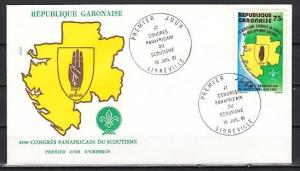 Gabon, Scott cat. 477. Pan African Scout Conference issue. First day cover. ^