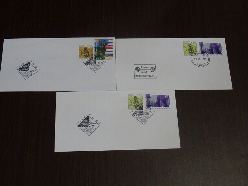 Cyprus 2011 Commemorative Covers Special Cancels 15 pcs