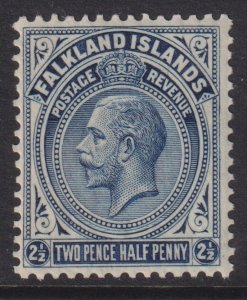 Sc# 44 Falkland Island 1921-29 KGV King George V 2½ Pence Wmk 4 CV $24.00