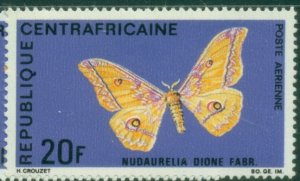 Central African Republic 1969 Insects Butterflies 20fr Nudaurelia dione MUH