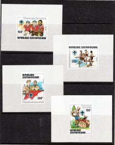 Central African Republic 1982 MNH Sc 497-500 DELUXE SOUVENIR SHEETS