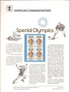 United States 1979 Sp. Olympics Commemorative Panel SC cp114