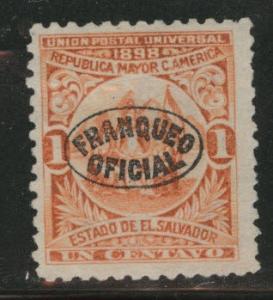 El Salvador Scott o129 MNG 1898 official wmk 117