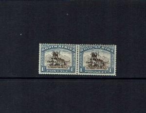 KUT, 1941 surcharges issue, 70c on 1/- Crescent Moon Flaw, MNH pair