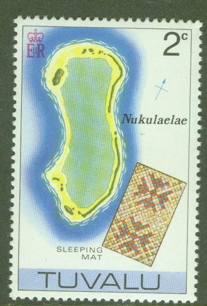 TUVALU Scott 24 MNH** Map of Nakulaelae atol