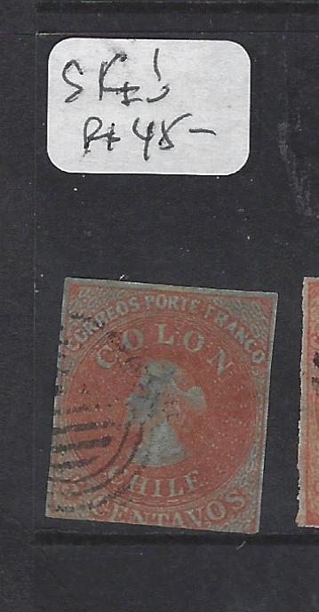 CHILE  (P1907B)  IMPERF COLUMBUS 5 C  SC 1   VFU