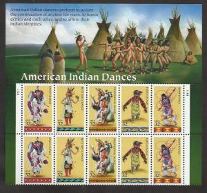 # 3072-3076 MINT NEVER HINGED INDIAN DANCES