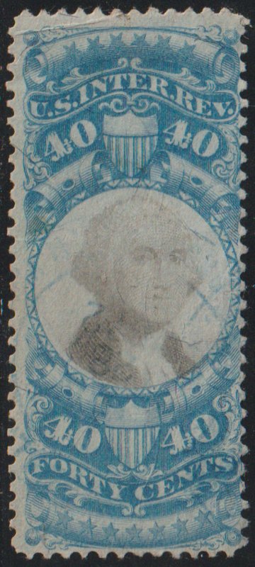 MALACK R114 F-VF, faint handstamp cancel, Pretty color! c2687