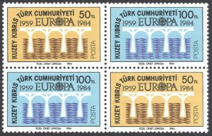 Turkey Northern Cyprus Sc# 143a MNH Block/4 1984 Europa