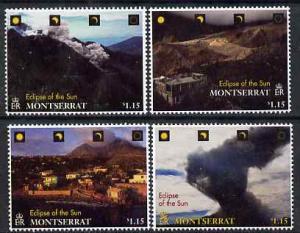Montserrat 1998 Total Eclipse of the Sun perf set of 4 un...