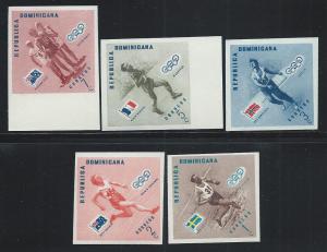 DOMINICAN REPUBLIC SC# 479-83 F-VF MNH 1957