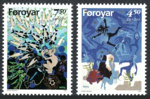 Faroe Islands 321-322, MNH. Europa. Legends illustrated by William Heinesen,1997