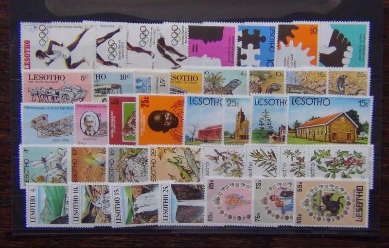 Lesotho 1972 1981 sets Olympics Reptiles Insects Waterfalls Royal Wedding MNH 