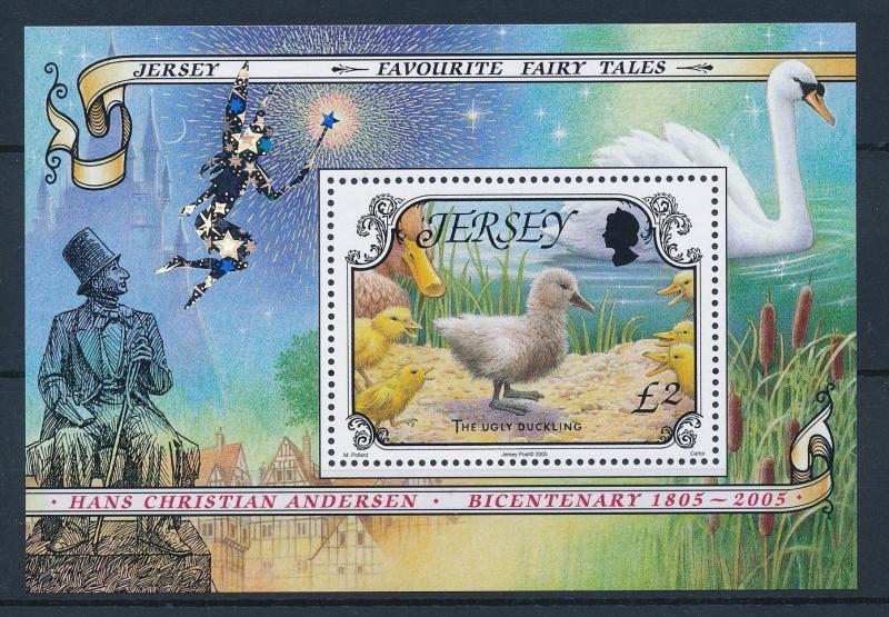 [40941] Jersey 2005 Birds Vögel Oiseaux Fairytale Ugly duckiling MNH Sheet