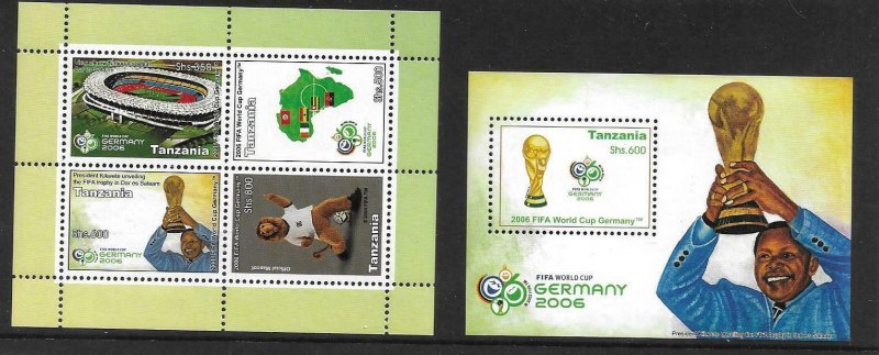 2006    TANZANIA  -  SG.  MS 2535 / MS 2536  -  FOOTBALL WORLD CUP  -  MNH