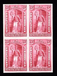 MOMEN US STAMPS #PR21P3 72c BLOCKS PROOF ON INDIA SUPERB $65++ LOT #82523-6