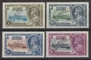 NORTHERN RHODESIA 1935 KGV Silver Jubilee set 1d-6d, perf SPECIMEN. MNH **.