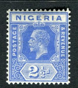 NIGERIA; 1921 early GV issue fine Mint hinged Shade of 2.5d. value