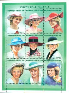 MOZAMBIQUE 1307 Sheet 19 MNH CV $9.00 BIN $5.00 DIANA