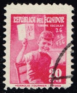 Ecuador #RA73 Young Student at Desk; Used (0.25)