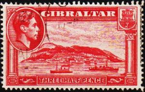 Gibraltar. 1938 1 1/2d S.G.123 Fine Used