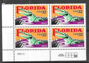 Scott 2950 Florida Statehood, 1995, PB4 #P22222 LL, MNH Commemorative