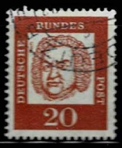 Germany 1961, Sc.#829 used, Famous German, number on the back