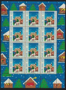 Luxembourg Christmas Full Sheet 2002 MNH SG#1636 MI#1592