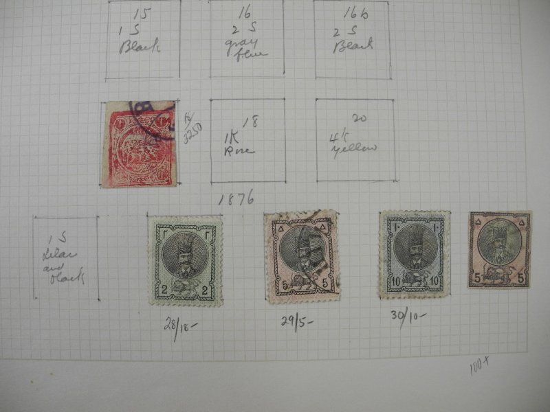 PERSIA, Excellent Stamp Collection hinged on pages