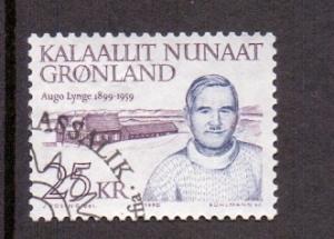 Greenland  #232  used   1990  Famous men  Augo Lynge  25k