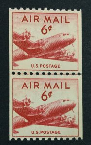 MOMEN: US STAMPS #C41 LINE PAIR MINT OG NH LOT #42996