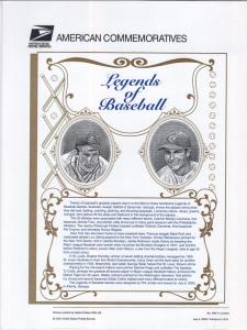 US CP607 Legends of Baseball 3408 Commemorative Panel Mint