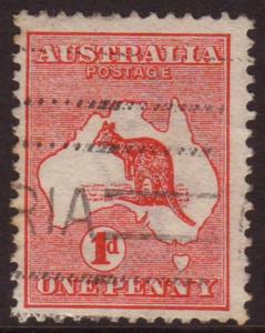 Australia 1913 #2 1d Red Kangaroo 1st Wmk SG#2, animals