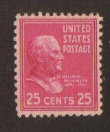 #829 MH  25c W. McKinley 1938 President Series