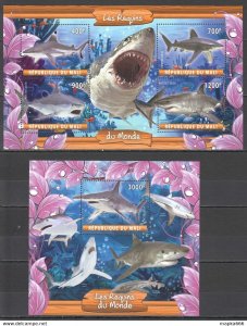 2020 Fauna Marine Life Sharks Of The World 1+1 ** Ja538