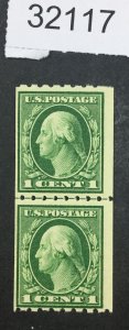 US STAMPS #410 MINT OG NH LINE PAIR LOT #32117