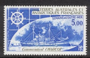 FRENCH ANTARCTIC 1982 Ship Charcot; Scott C71, Yvert 72; MNH