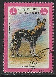 1984 Afghanistan - Sc 1079 - used VF - 1 single - Cape hunting dog