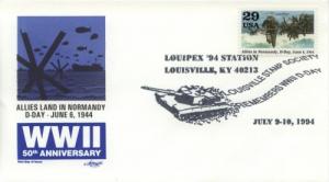 1994 Louipex WWII D-Day Louisville Tank Pictorial Artmaster 