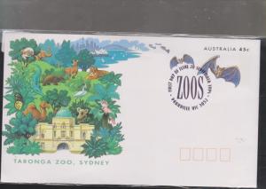 E) 1994 AUSTRALIA, TARONGA ZOO, SYDNEY, FAUNA, ANIMALS, BAT, ILUSTRATION, FDC