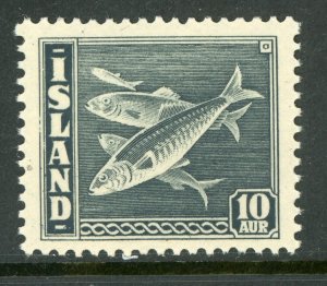 Iceland 1939 Fish 10 Aur Scott #218 Perf 14 MNH G214