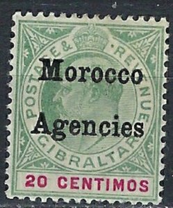 Great Britain off in Morocco 22 MH 1904 issue; penciled numbers on back (ak2453)