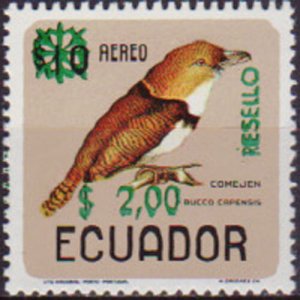 ECUADOR 1969 - Scott# C457 Bird Surch. 2s NH