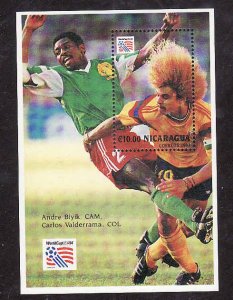 Nicaragua-Sc#1961-unused NH sheet-Sports-World Cup Soccer-1994-