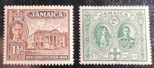 Jamaica Scott# 129b, 130 VF H Unused Lot of 2 Cat $11.35