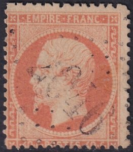 France 1862 Sc 27 used 4046 (Tusson) GC cancel